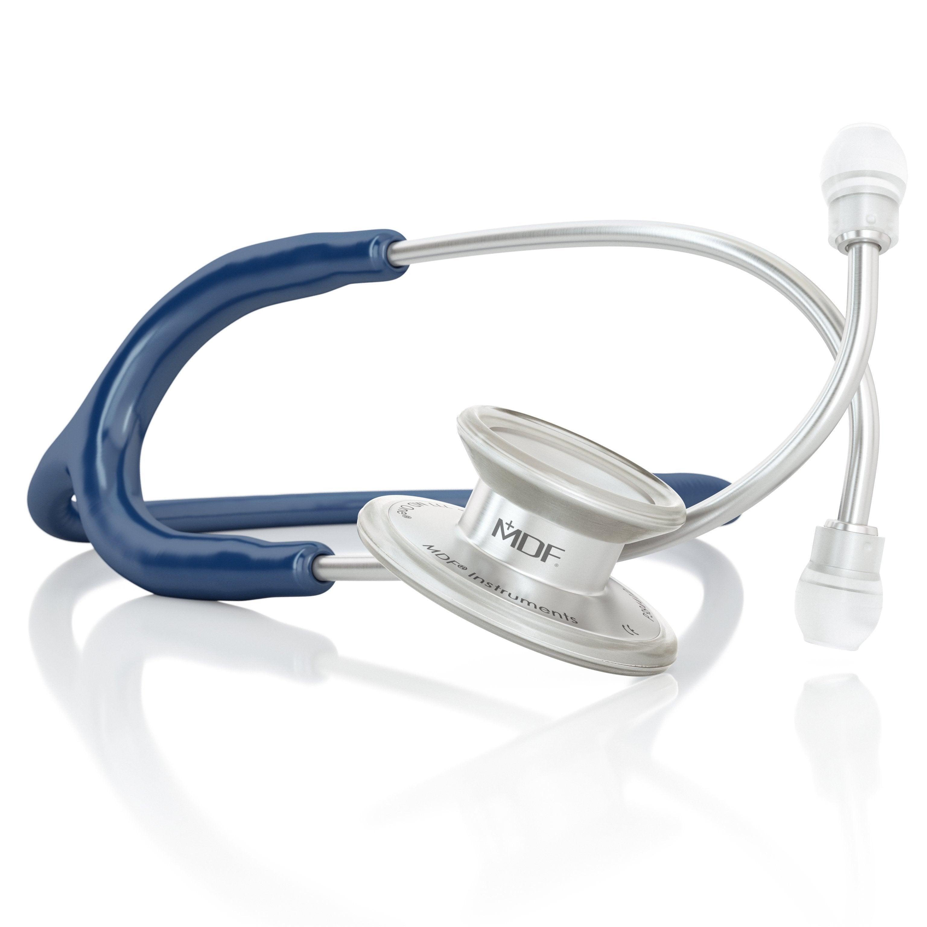 MDF® MD One® Adult Stainless Steel Stethoscope - Silver - Navy Blue