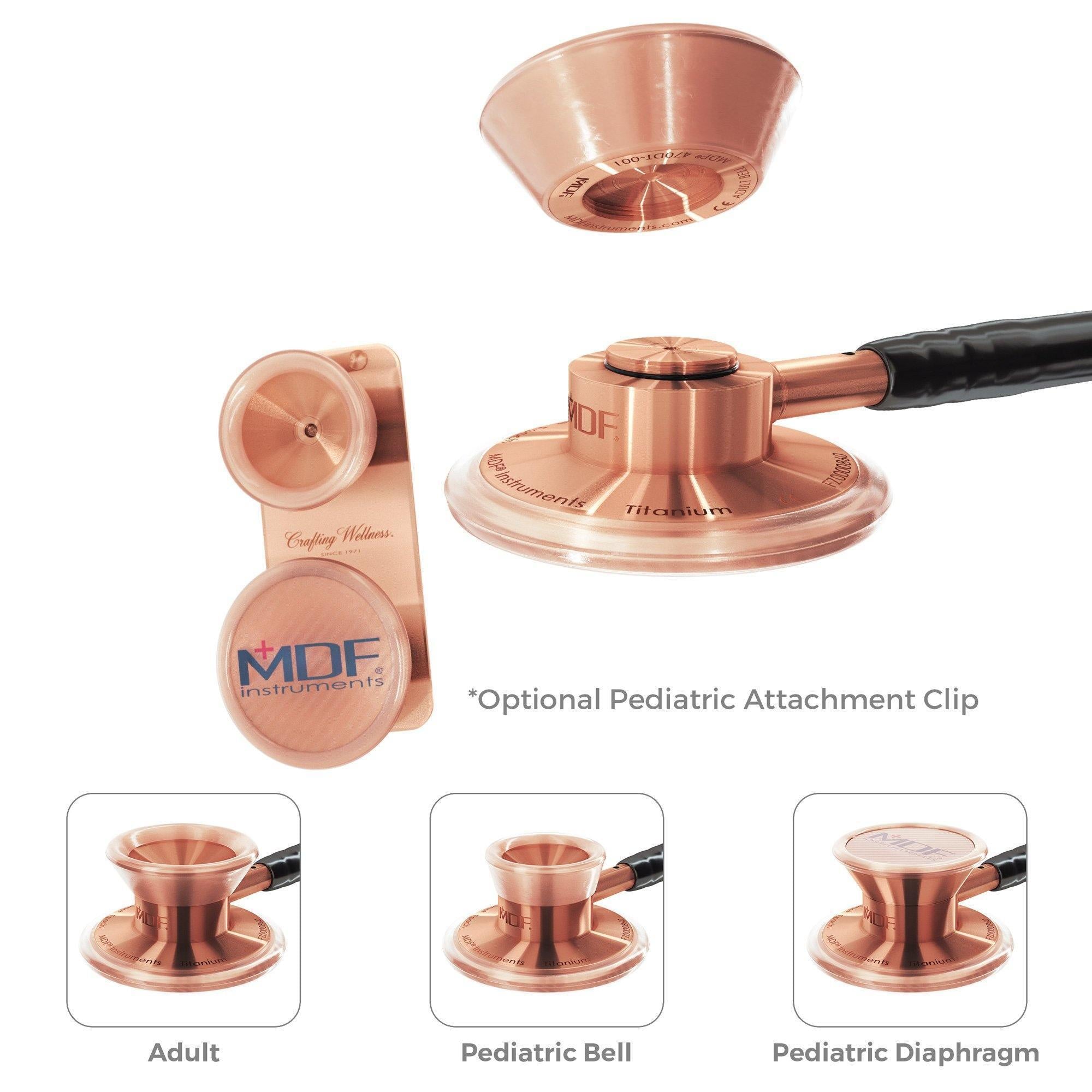 MD Oneå¨ Epochå¨ Titanium Adult Stethoscope - Black/Rose Gold - MDF Instruments Official Store - Stethoscope